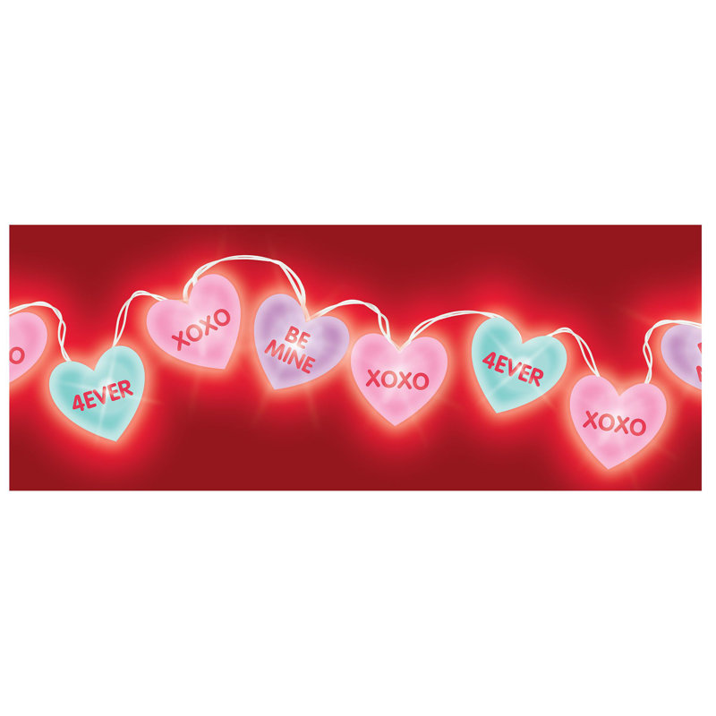 Amscan Valentine's Day Conversation Hearts 10 Light String Lights Wayfair
